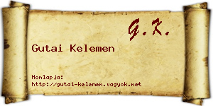 Gutai Kelemen névjegykártya